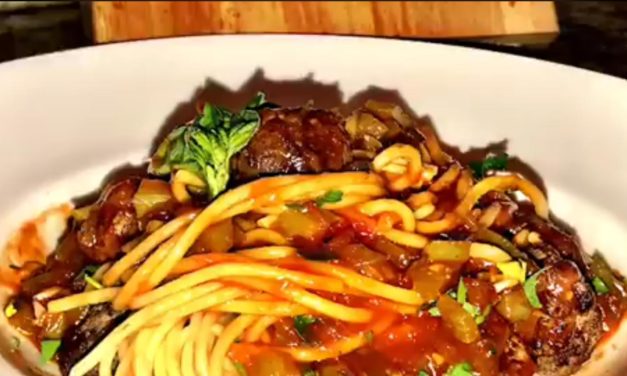 Barbecue Spaghetti & Meatballs