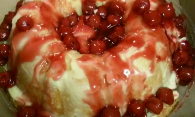Trevor Carter Homemade Lemon & Strawberry Pound Cake with Cherry Drippings