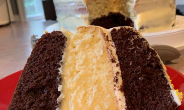 Shut-In Triple Layer Chocolate Lemon Cake with Cream Cheese Frosting by Rebekah Pierce